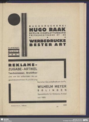 Buchdruckerei Hugo Raak