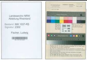 Entnazifizierung Ludwig Fischer , geb. 22.10.1890 ()