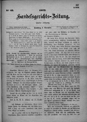 No. 43. 2. November 1872