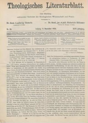 290-292 [Rezension] Holl, Karl, Urchristentum und Religionsgeschichte