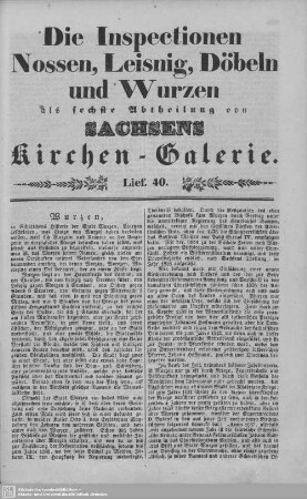 Wurzen, Bieberstein, Simselwitz : 40. Lieferung