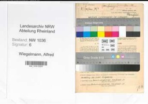 Entnazifizierung Alfred Wiegelmann , geb. 20.12.1904 (Bauarbeiter)