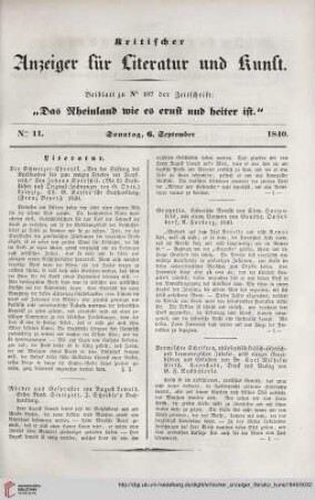 Nro. 11 (6. September)