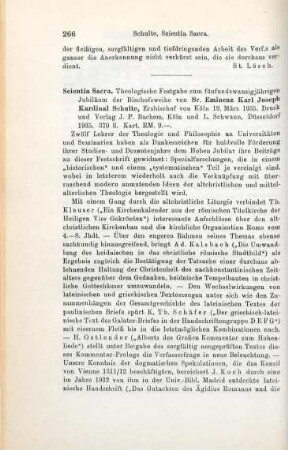 266-268 [Rezension] Scientia sacra