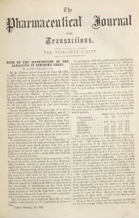 The pharmaceutical journal and transactions. 8. 1877/78