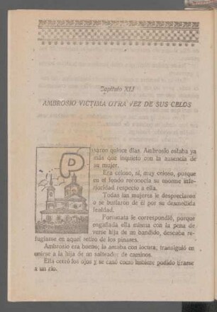 Capítulo XLI - Ambrosio víctima otra vez de sus celos