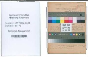 Entnazifizierung Margarethe Schlegel , geb. 04.08.1898 ()