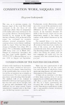 13: Conservation work, Saqqara 2001