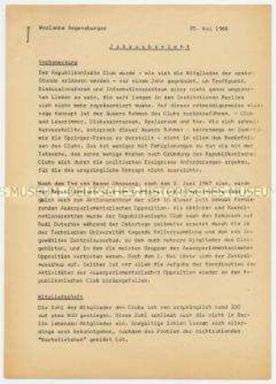Jahresbericht des Republikanischen Clubs