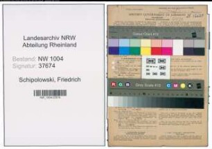 Entnazifizierung Friedrich Schipolowski , geb. 13.08.1898 (Arbeiter)