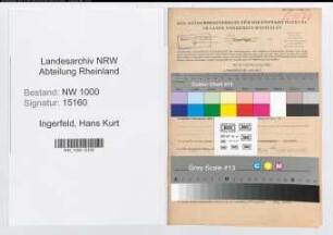 Entnazifizierung Hans Kurt Ingerfeld, geb. 26.02.1914 (Apotheker)