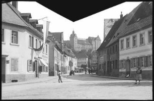 Colditz. Blick vom Postamt zum Markt