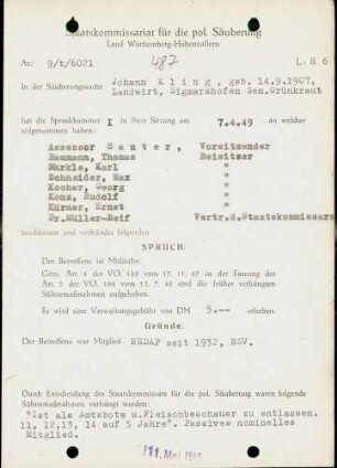 Kling, Johann