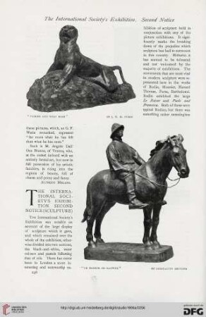 37: The International Society's exhibition, [2] (Sculpture)
