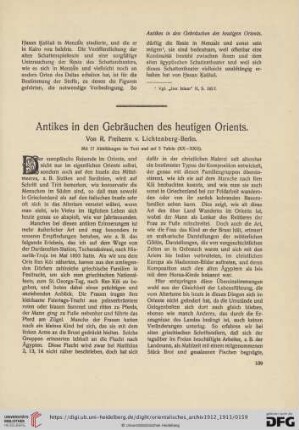 3: Antikes in den Gebräuchen des heutigen Orients