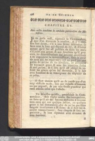 Chapitre XV. Avis utiles touchant la conduite particulière des Ministres.