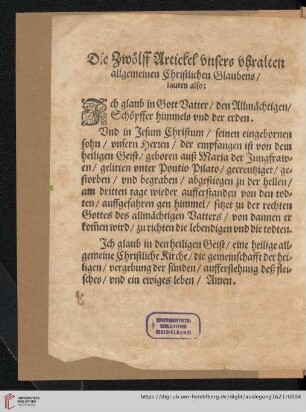 Kurze doch deutliche Buß
