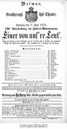 Einer von uns're Leut'