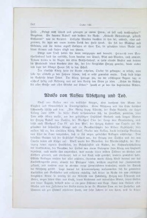 Adolfs von Nassau Absetzung und Tod