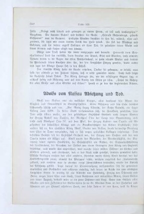 Adolfs von Nassau Absetzung und Tod