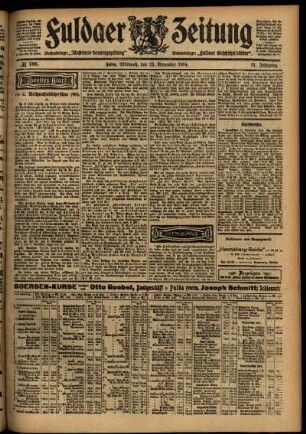 Zweite Ausgabe vom Mittwoch, den 23. November 1904.