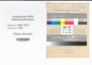 Entnazifizierung Hermann Pieper , geb. 18.08.1900 (Krankenkassengeschaeftsfuehrer)