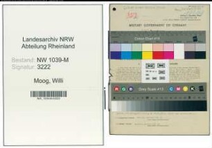 Entnazifizierung Willi Moog , geb. 15.03.1909 (Studienassessor)
