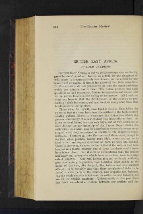 British East Africa