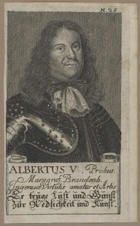 Bildnis des Albertus V., Markgraf von Brandenburg-Ansbach