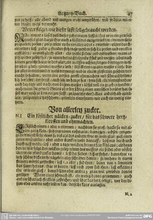 Von allerley zucker