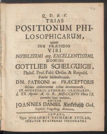 Trias Positionum Philosophicarum