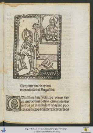 Sequitur oratio eximii doctoris sancti Augustini.