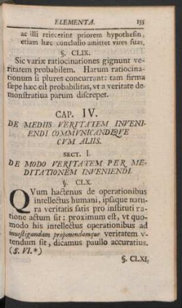 Cap. IV. De Mediis Veritatem Inveniendi Communicandique Cum Aliis