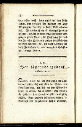 §. 16. Der lästernde Undank.