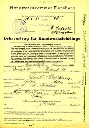 LEHRVERTRAG HILLERS - MARTHIESEN