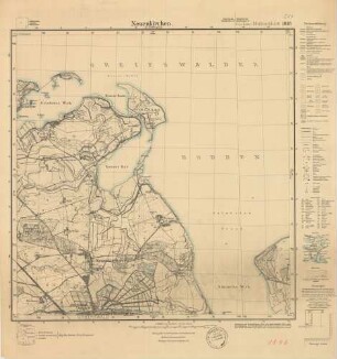 1846 (alte Nr.: 514) Neuenkirchen Kr. Greifswald, Meßtischblatt (4cm - Karte)