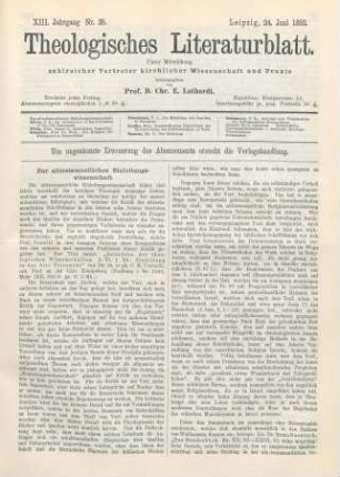 289-292 Zur alttestamentlichen Einleitungswissenschaft