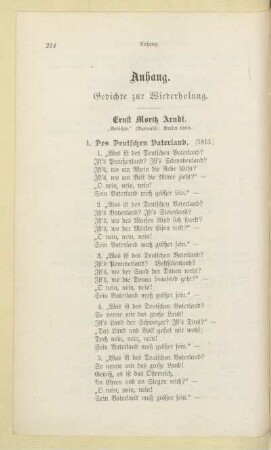Anhang. Gedichte zur Wiederholung