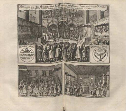 Abbildung wie ihro Königliche May. zu Hungaren und Böhmen, Ferdinandus IV zum Römischen König erwehlt und gekrönet worden seind.