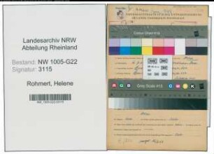 Entnazifizierung Helene Rohmert , geb. 04.09.1904 (Lebensmittelhaendlerin)