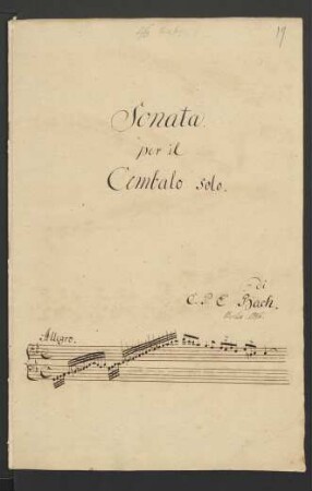 Sonaten; cemb; g-Moll; H 47; Wq 65.17