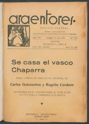 1940017500: Se casa el vasco Chaparra : pieza cómica en tres actos