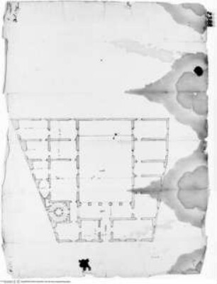 Rom, Palazzo Aldobrandino (della Provincia) a Piazza Santi Apostoli, Grundriss des Erdgeschosses