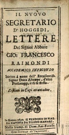 Il nuovo segretario d'hoggidì