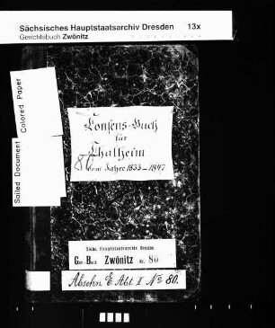 Konsensbuch von Thalheim (bei Stollberg)