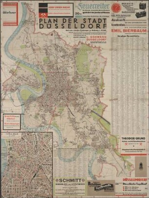 Plan der Stadt Düsseldorf