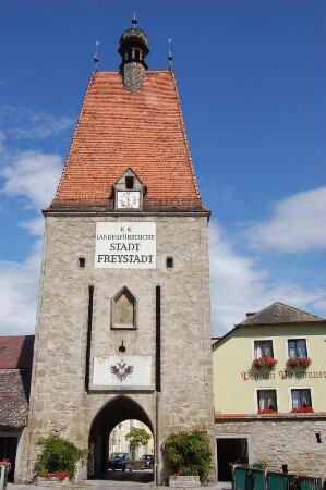 Stadtmauerturm in Freistadt, Oberösterreich, bei Linz, 14. Jahrhundert