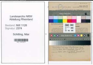 Entnazifizierung Max Schitting , geb. 22.01.1891 (Polizist)