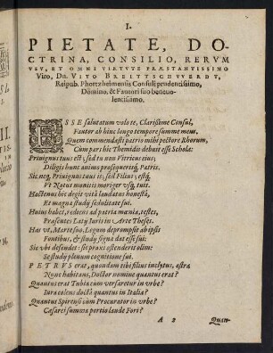 1-2, Pietate, Doctrina, Consilio, Rerum usu, et omni ...