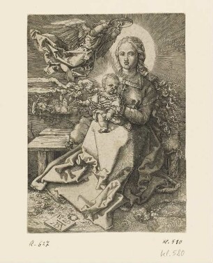 Maria, von einem Engel gekrönt